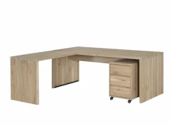 Aanbouwtafel Yoda 100x65x76cm - eik massief - naturel