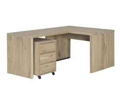 Aanbouwtafel Yoda 100x65x76cm - eik massief - naturel