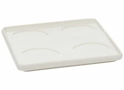 Aperoset Nora 5st Ø21x6,80cm - aardewerk - wit