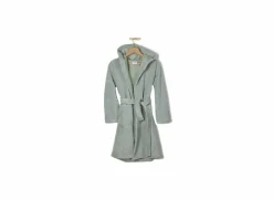 Badjas Kids 146/152 katoen fleece sea green