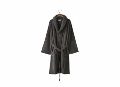 Badjas L flanel grey charcoal