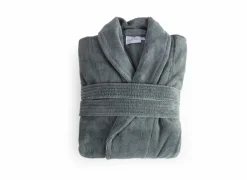 Badjas S flanel eucalyptus