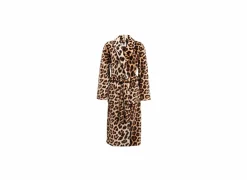 Badjas S fleece leopard