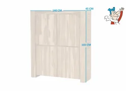 Barkast Carbone  140cm - sheesham massief & decor - naturel