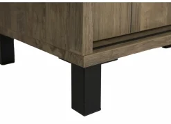 Barkast 122cm  decor - old teak & matt black