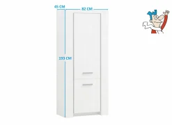 Barkast Elvis 82cm - decor - white oak