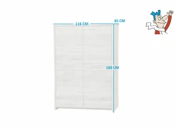 Barkast Enzo 116cm - decor - eik sonomagrijs