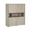 Barkast Lucca 140cm - decor - millenium eik/lichtgrijs