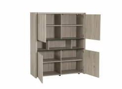 Barkast Lucca 140cm - decor - millenium eik/lichtgrijs