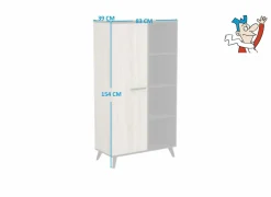 Barkast Wayne 83cm - decor - zwart