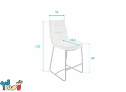 Barstoel Crux ZH64cm - stof - cream