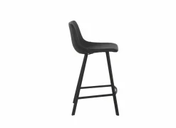 Barstoel Spartacus ZH65cm - lederlook - zwart