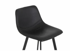 Barstoel Spartacus ZH65cm - lederlook - zwart