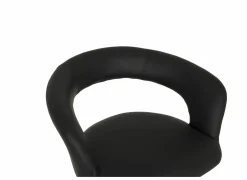 Barstoel Zorn lederlook - zwart