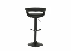 Barstoel Zorn lederlook - zwart