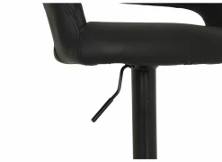 Barstoel Zorn lederlook - zwart