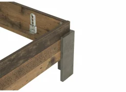 Bed Attaylar 160x200cm - decor - oldwood vintage & donkergrijs