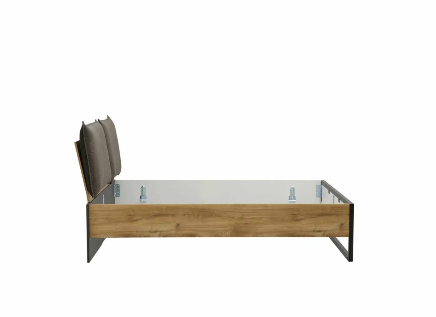 Bed Detroit II 180x200cm - decor - eik & zwart staal