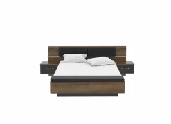 Bed Dolce 180x200cm - decor - mud oak & black oak