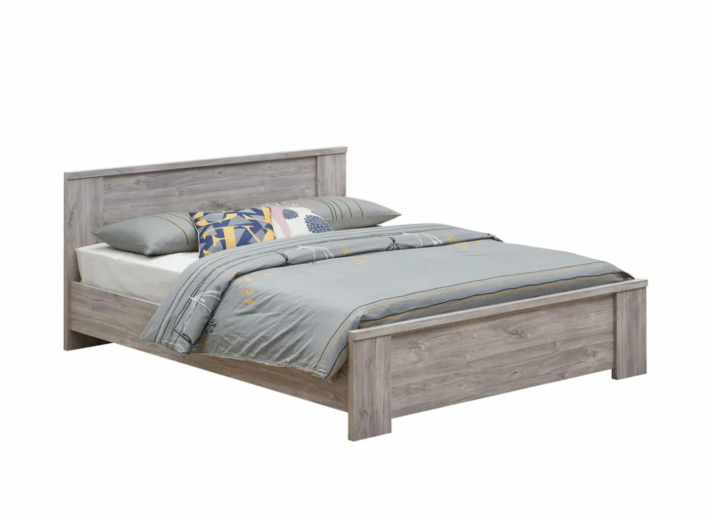 Bed Elias 140x200cm - decor - grijze eik