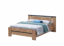 Bed Elsa 140x200cm - decor - industrial oak & black