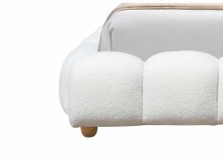 Bed Isola 180x200cm met opberguimte - bouclé - wit