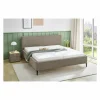 Bed Lisa 140x200cm - stof - bruin