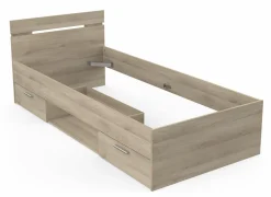 Bed Michigan 90x200cm - decor - kronberg eik met opbergruimte