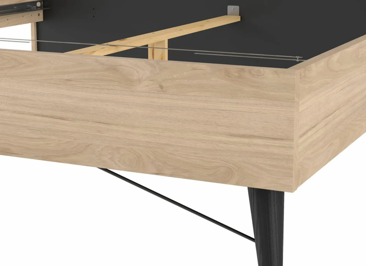 Bed Ry 180x200cm - decor - bruin & zwart