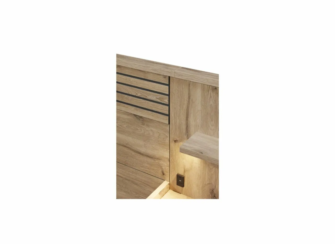 Bed Tanya 160x200cm - decor - canyon oak & elegant black