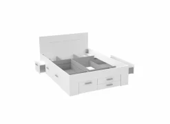 Bed Udine 160x200cm - decor - wit met opbergruimte