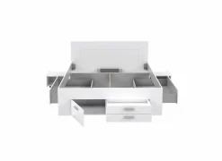 Bed Udine 160x200cm - decor - wit met opbergruimte