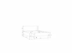 Bed Waikato 160x200cm - decor - mauvella eik & zand