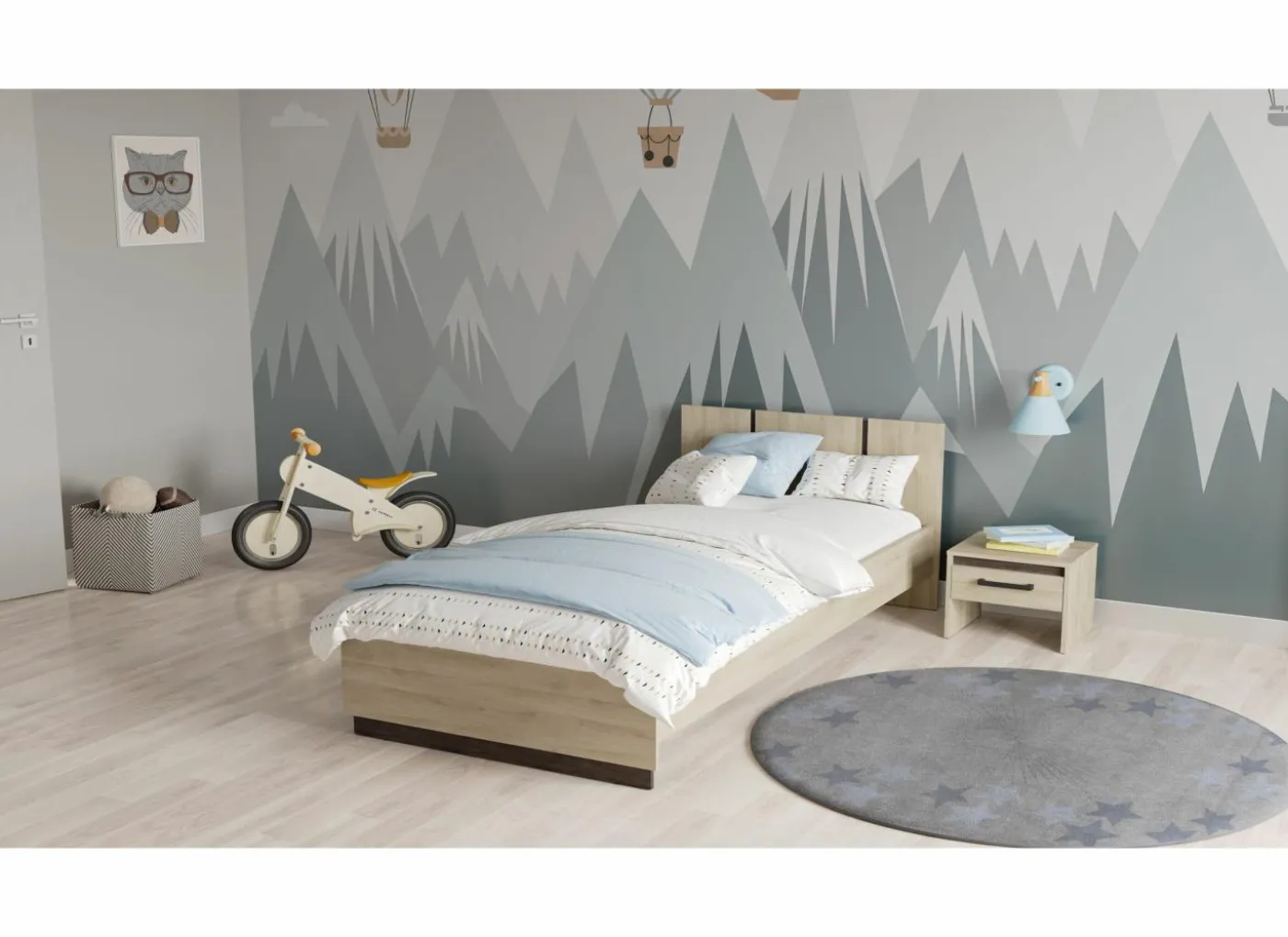 Bed Watson 90x200cm - decor - kronberg eik & waterford eik