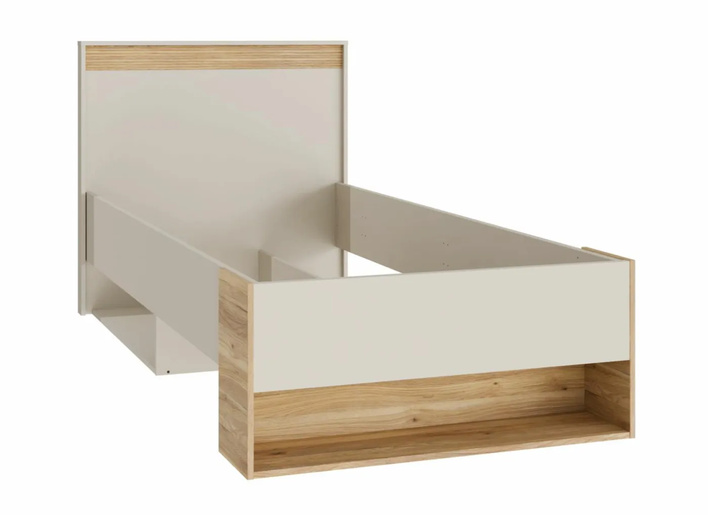 Bed Wexlin 90x200cm - decor - sand & mauvella oak