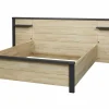 Bed 140x200cm - decor - Franse eik & nox met zijwanden