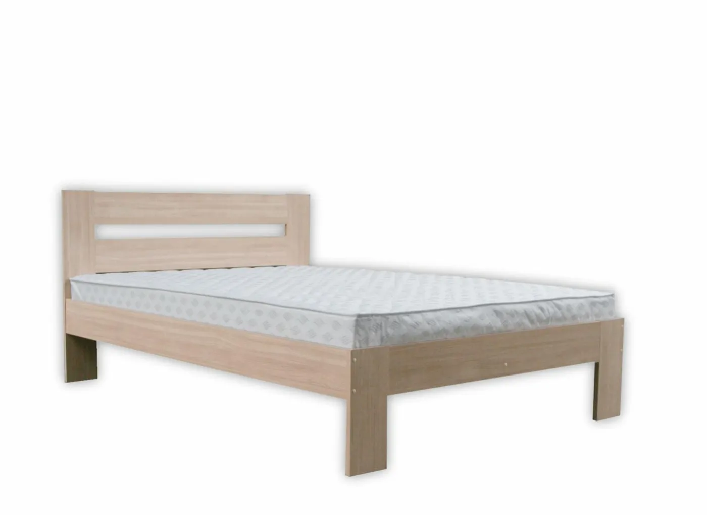 Bed 120x200cm - decor - sonoma met matras en bodem