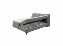 Bedbox Atlantis 180x200cm - stof - donkergrijs met opbergruimte