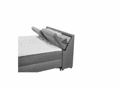 Bedbox Atlantis 180x200cm - stof - donkergrijs met opbergruimte