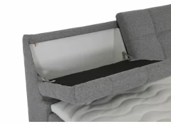Bedbox Atlantis 180x200cm - stof - grijs met opbergruimte