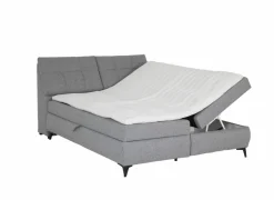 Bedbox Atlantis 180x200cm - stof - grijs met opbergruimte