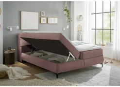 Bedbox Atlantis 180x200cm - stof - flamingo met opbergruimte