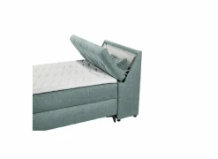 Bedbox Atlantis 120x200cm - stof - munt met opbergruimte