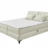 Bedbox Atlantis 180x200cm - stof - ivoor met opbergruimte