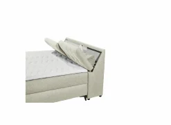 Bedbox Atlantis 180x200cm - stof - ivoor met opbergruimte