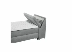 Bedbox Atlantis 120x200cm - stof - grijs met opbergruimte