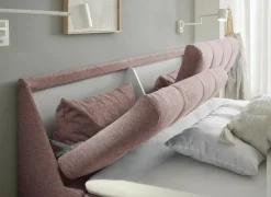 Bedbox Atlantis 160x200cm - stof - flamingo met opbergruimte