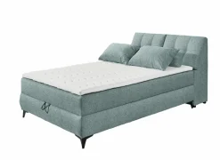 Bedbox Atlantis 140x200cm - stof - munt met opbergruimte