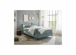 Bedbox Atlantis 140x200cm - stof - munt met opbergruimte