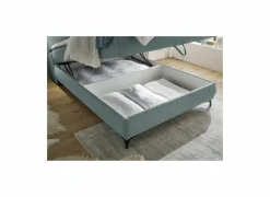Bedbox Atlantis 140x200cm - stof - munt met opbergruimte